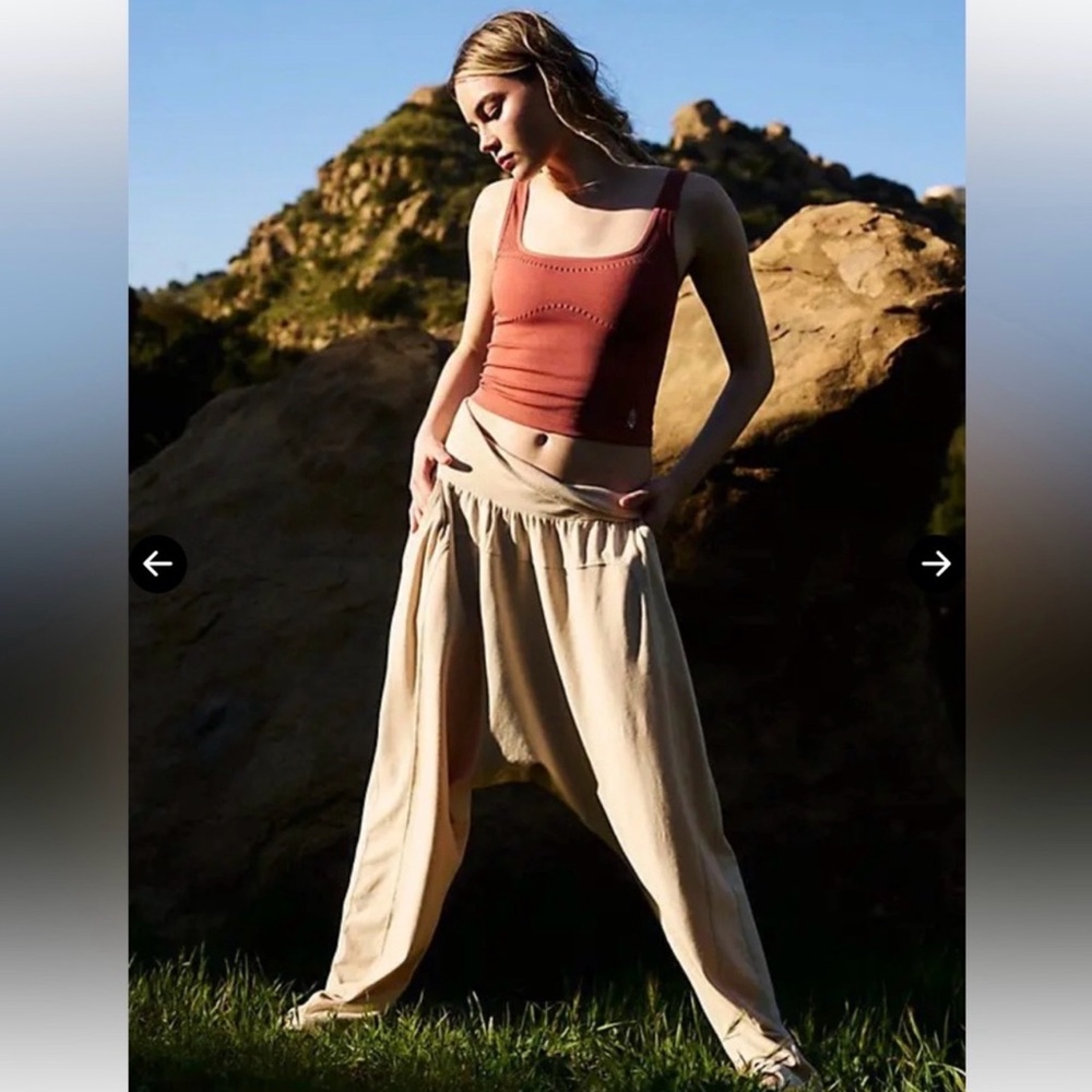 Free People Movement Washed Black Harem Pants Small